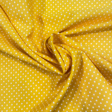 Carica l&#39;immagine nel visualizzatore di Gallery, Tessuto Cotone Popeline - &quot;pois&quot; giallo
