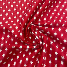 Carica l&#39;immagine nel visualizzatore di Gallery, Tessuto Cotone Popeline - &quot;Stars&quot; Rosso
