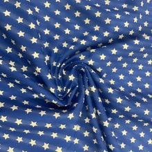 Carica l&#39;immagine nel visualizzatore di Gallery, Tessuto Cotone Popeline - &quot;Stars&quot; Blu
