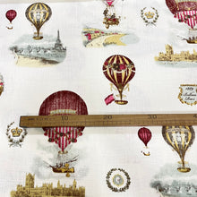 Carica l&#39;immagine nel visualizzatore di Gallery, Tessuto Lino - &quot;hot air balloons&quot;
