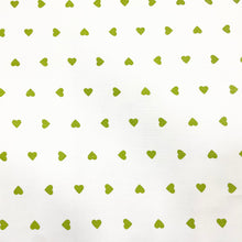 Carica l&#39;immagine nel visualizzatore di Gallery, Tessuto Cotone - &quot;Art Love&quot; Bianco-Verde
