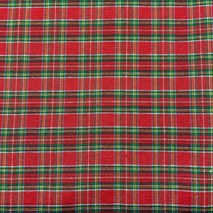 Tessuto Canvas - "Tartan" Rosso