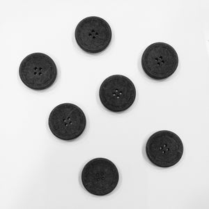 Bottoni riciclati in Cotone 30mm - Nero