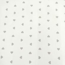Carica l&#39;immagine nel visualizzatore di Gallery, Tessuto Cotone - &quot;Art Love&quot; Bianco-Grigio
