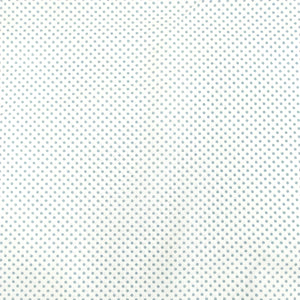 Tessuto Cotone - "Pois" Azzurro Polvere, Fondo Bianco