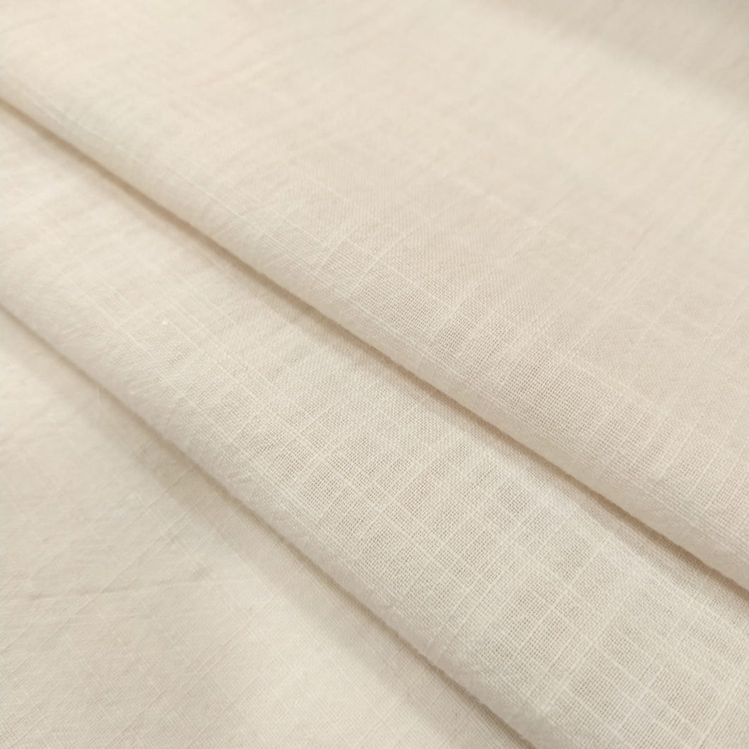 Tessuto Cotone Lavato - Bianco Naturale