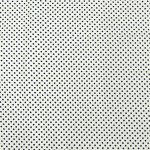 Tessuto Cotone - "Pois" Blu Notte, Fondo Bianco