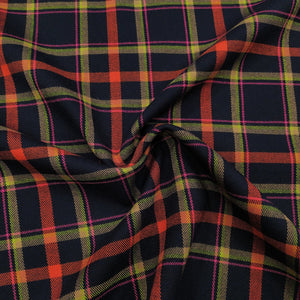 Tessuto Tartan fondo Blu Notte