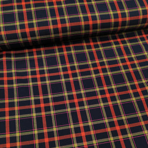 Tessuto Tartan fondo Blu Notte