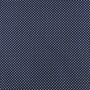 Tessuto Cotone - "Pois" Blu Notte