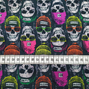 Tessuto Cotone - "Cool Skulls"