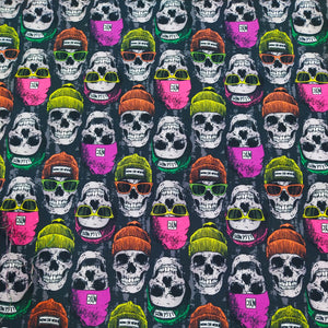 Tessuto Cotone - "Cool Skulls"