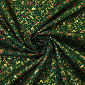 Tessuto Cotone - "Agrifoglio" Verde