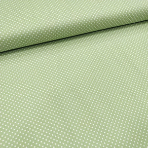 Tessuto Cotone - "Pois" Verde Chiaro