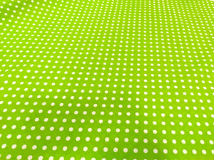 Tessuto Cotone Popeline - "Pois" - Verde mela