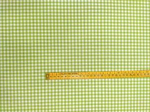 Tessuto Canvas Tinto in Filo - Quadri 5mm - Verde mela