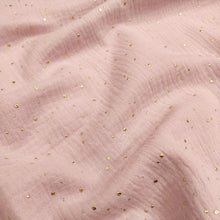 Carica l&#39;immagine nel visualizzatore di Gallery, Tessuto Mussola Dorata - Rosa Cipria
