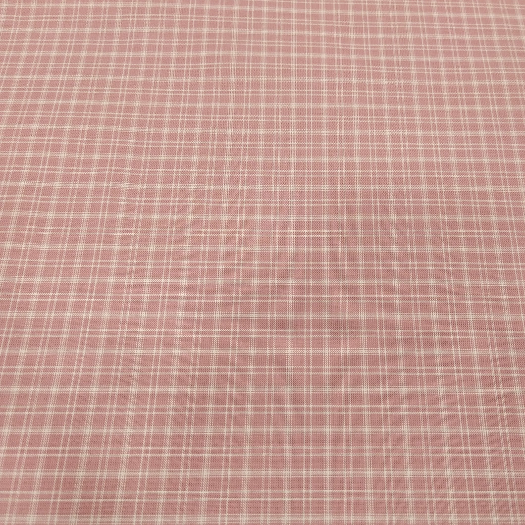 Tessuto Cotone Tinto in Filo - Rosa Quadri