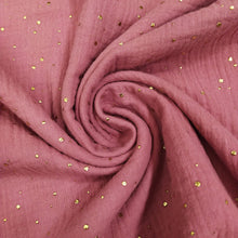 Carica l&#39;immagine nel visualizzatore di Gallery, Tessuto Mussola Dorata - Rosa

