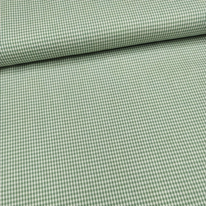 Tessuto Cotone Vichy - "Quadri Piccoli" Verde