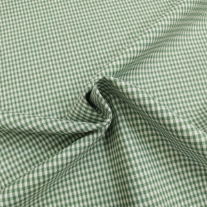 Tessuto Cotone Vichy - "Quadri Piccoli" Verde