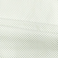 Carica l&#39;immagine nel visualizzatore di Gallery, Tessuto Cotone - &quot;Pois&quot; Verde Salvia, Fondo Bianco
