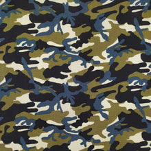 Carica l&#39;immagine nel visualizzatore di Gallery, Tessuto Cotone - &quot;Militare Mimetico&quot; Blu/Verde
