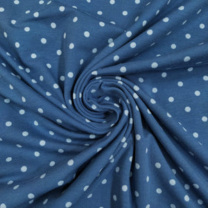 Tessuto Jersey - "Pois" Blu