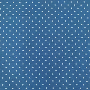 Tessuto Jersey - "Pois" Blu