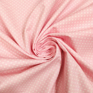 Tessuto Cotone - "Pois" Rosa Baby